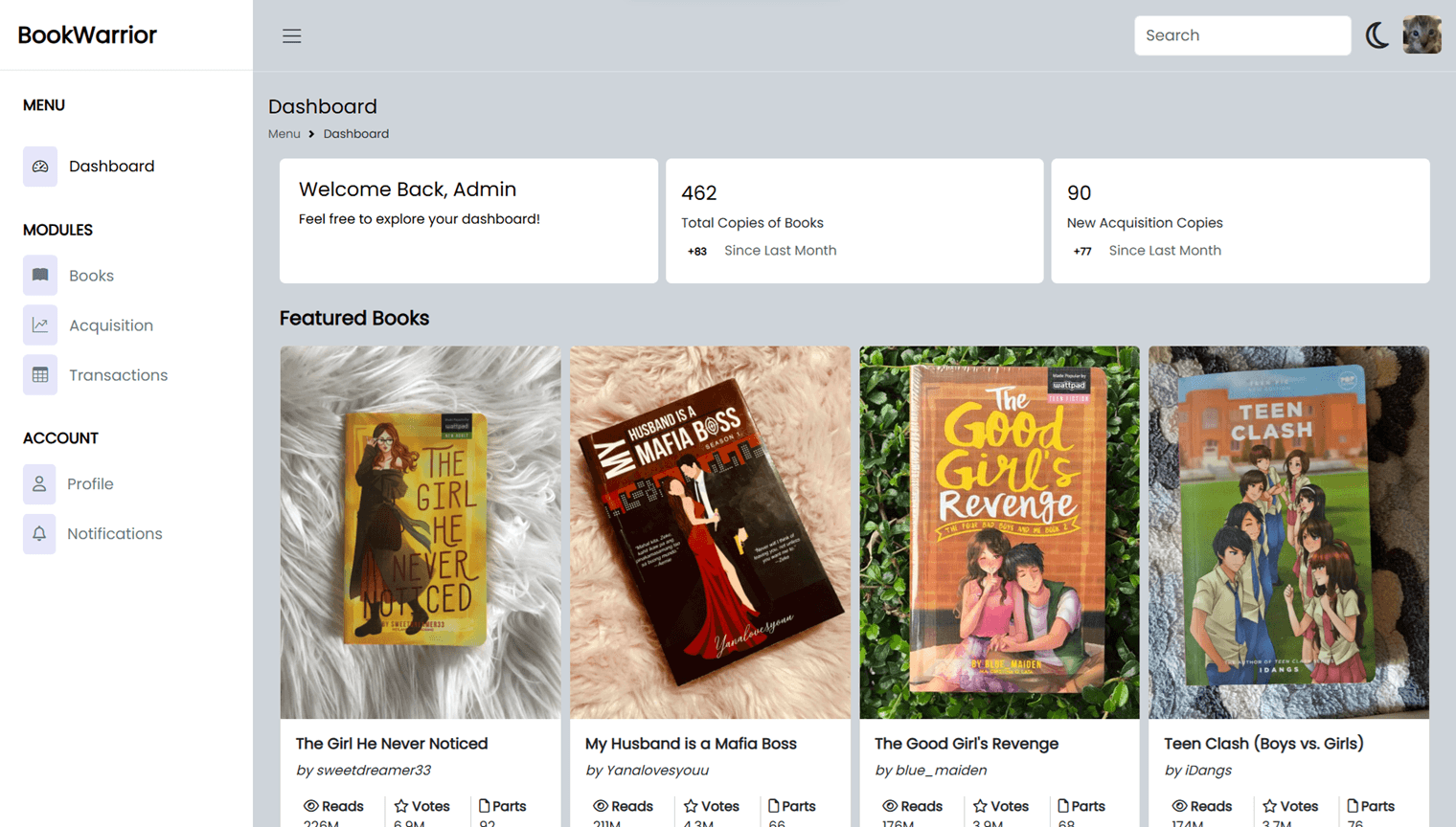 BookWarrior screenshot