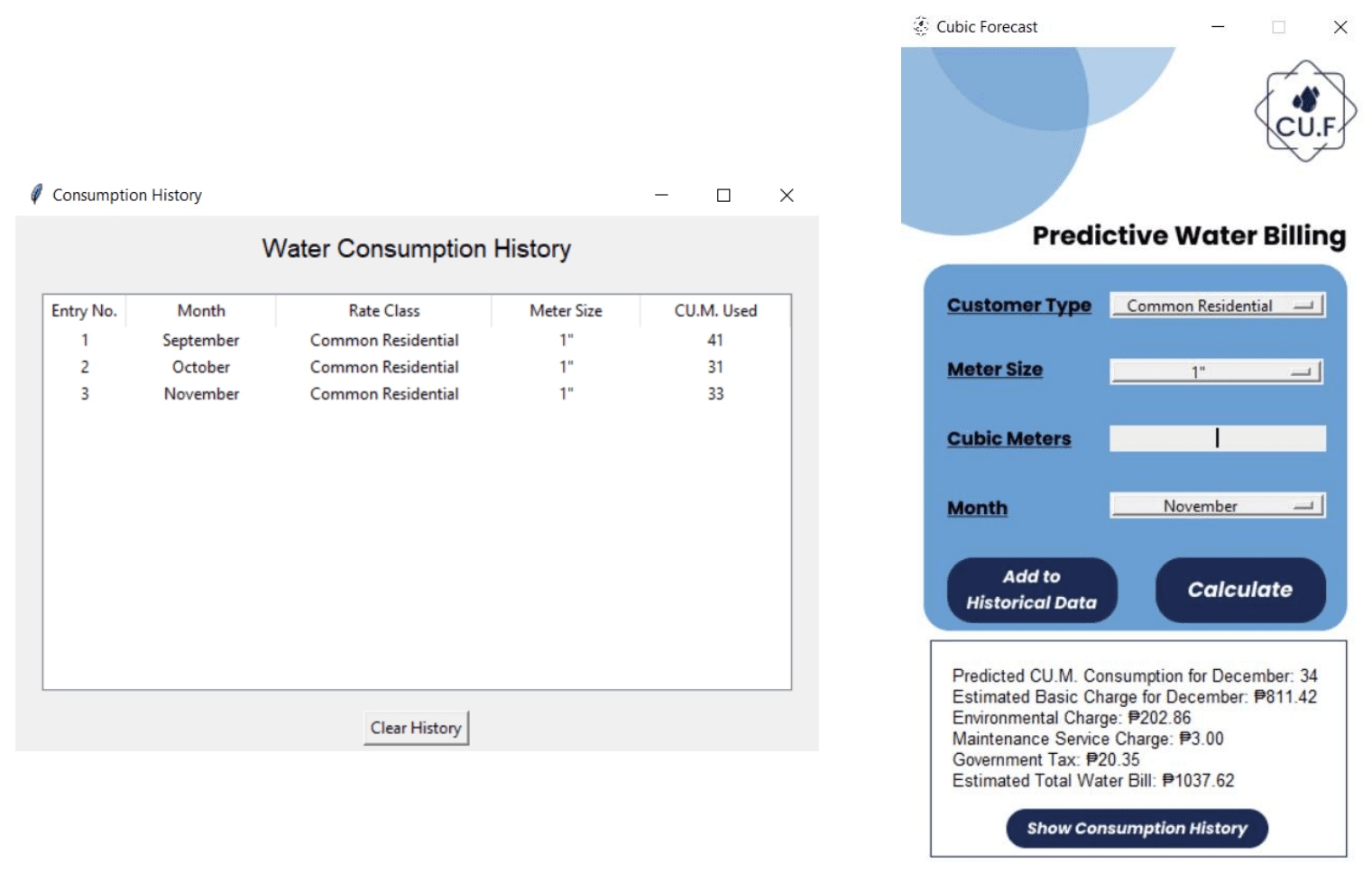 Cubic Forecast screenshot